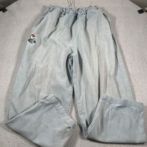 Star Jeans Mens Medium Blue Light Wash‎ Pull On Distressed Baggy Y2K